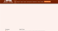Desktop Screenshot of hoteltynec.cz